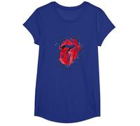 Logo Ufficiale The Rolling Stones HD Maglietta, Ragazze, Blu Reale, M