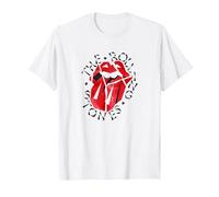 Logo Ufficiale The Rolling Stones HD Maglietta, Uomo, Bianco, 3XL