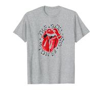 Logo Ufficiale The Rolling Stones HD Maglietta, Uomo, Grigio Melange, 6XL
