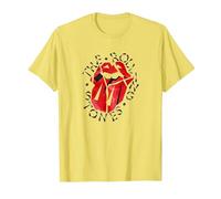 Logo Ufficiale The Rolling Stones HD Maglietta, Uomo, Limone, M