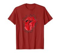 Logo Ufficiale The Rolling Stones HD Maglietta, Uomo, Mirtillo Rosso, M