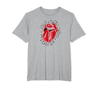 Logo Ufficiale The Rolling Stones HD Maglietta, Uomo Taglie Grandi, Grigio Melange, 5X Tall