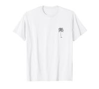 Logo Vintage Hawaiian Palm Tree Beach Tropical Island Pocket Maglietta