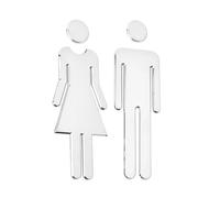 Logo WC In Ottone Creativo Targa For Porta For Uomo E Donna For Bagno For Piastra Segnaletica In Metallo(C)