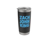 Logo Zach John King Blu Bicchiere termico in acciaio inox doppia parete