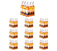 LOGOFUN 50pcs Bottiglia di Vino In Miniatura Mini Bottiglie di Birra Finte Giocattoli Piccoli Accessori Bevande per Casa Delle Bambole