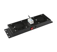 LOGON RAF115BL Accessori per rack del pannello della ventola - accessori per rack (Pannello per ventola, Nero, 1 pezzo(i), 2 ventola(e), 280 m³/h)