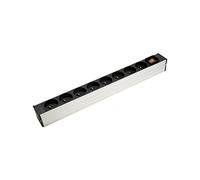 LOGON TUPS031 8AC outlet(s) Black power distribution unit (PDU) - power distribution units (PDUs) (Switched, Aluminium, Black, 8 AC outlet(s), 48.3 cm (19"))