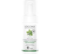 LOGONA 00046 - Schiuma detergente Bio Mizelle per pelle impura e pelle mista, menta biologica e acido salicilico naturale in corteccia di salice, opacizzante, naturale e vegano, 100 ml