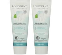 Logona Logodent Natural White Peppermint Toothpaste (Confezione da 2)