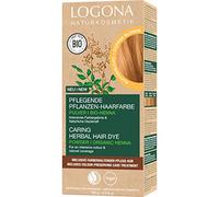 LOGONA Naturkosmetik Colorante vegetale per capelli in polvere vegana con henné biologico per colori intensi e lucentezza, colore per capelli vegetali biondo rame (biondo), 1 x 100 g