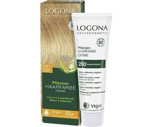 LOGONA Naturkosmetik Colore per capelli vegetali crema 200 biondo rame, bionda naturale, con henné, colorante, colorante permanente, 150 ml