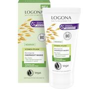 LOGONA Naturkosmetik Nourish, maschera lenitiva Overnight - 50 ml - Maschera viso con Immunight per la notte - per la pelle secca