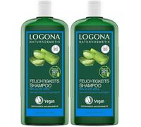 LOGONA Naturkosmetik Shampoo idratante Aloe Vera (Confezione da 2)
