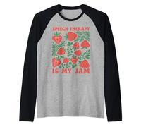 Logopedia My Jam Carino SLP Fragola Maglia con Maniche Raglan