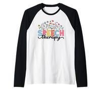Logopedia Retro Floreale Logopedista Patologo SLP Maglia con Maniche Raglan