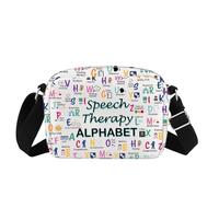 Logopedista regalo apprezzamento regalo logopedia terapia alfabeto borsa a tracolla per logopedia patologo SLP, Borsa per fisioterapia, Medium