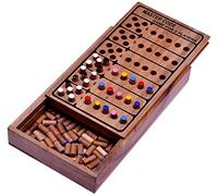 LOGOPLAY Code Finder, Master Code, Gioco di Strategia, Gioco di Pensiero, Gioco di Logica, Gioco da Tavolo in Legno Per 2 Giocatori (Marrone)
