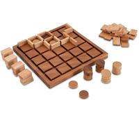 LOGOPLAY Dots and Boxes - Scatola di formaggio per 2 giocatori, 22 x 22 cm, gioco di strategia in legno