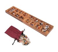 LOGOPLAY Kalaha - Gioco con chiusura magnetica per 2 giocatori, 14 x 49 cm, con pietre preziose