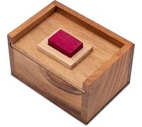 LOGOPLAY La Pietra Rossa, Puzzle 3D, Gioco di Pensiero, Gioco di Indovinelli, Gioco di Pazienza, Gioco di Logica In Scatola Di Legno