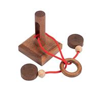 LOGOPLAY L'anello catturato - Puzzle a fili - Gioco di pensiero - Gioco di pazienza - Gioco di logica in legno