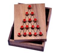 LOGOPLAY L'ultimo combattente - Triangolo - Solitario - Gioco di pensiero - Giochi di pazienza - Gioco di logica in legno