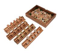 LOGOPLAY Ramino, Gioco di Società, Gioco di Piazzamento Con 108 Pezzi In Un Design Molto Nobile in Legno Di Samena E Hevea (Multicolore)