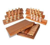 LOGOPLAY Rummy per 6 giocatori in 100% legno certificato FSC | Okey - Gioco di società con 162 mattoncini