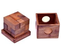 LOGOPLAY Soma Cubo misura S - Puzzle 3D - Gioco di pensiero - Gioco di abilità - Gioco di pazienza - Gioco di logica in scatola di legno