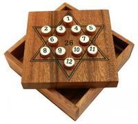 LOGOPLAY Star 26 - Gioco di calcolo, gioco di numeri, gioco di pensiero, gioco di abilità - Gioco di pazienza - Gioco di logica in legno