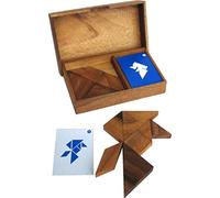 LOGOPLAY Tangram per 2 giocatori - Gioco di carte - Gioco di pensiero - Giochi di pazienza - Gioco di logica in legno