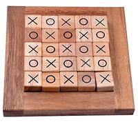LOGOPLAY Tic Tac Toe - Gioco da tavolo - Gioco di strategia in cornice di legno