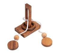 LOGOPLAY Tong Tang, Puzzle di Corde, Gioco di Pensiero, Gioco di Indovinelli, Gioco di Pazienza, Gioco di Logica in Legno