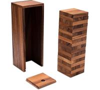 LOGOPLAY Torre Oscillante, Gr. L, Altezza 26 Cm, Condo, Torre Di Legno, Gioco di Abilità, Gioco da Tavolo in Legno (Marrone)