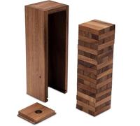 LOGOPLAY Wobble Tower Gr. S, Altezza 23 cm, Condo, Torre Di Legno, Gioco di Abilità, Gioco da Tavolo in Legno (Marrone)