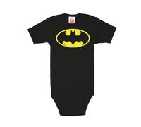 Logoshirt Baby Body Batman Logo - Tutina da Neonato DC Comics - Il supereoe - Nero - Design Originale Concesso su Licenza, Taglia 5/56, -2 Mesi