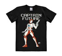 Logoshirt - Captain Future T-Shirt Uomo - Capitan Futuro Maglia - Nero - Design Originale Concesso su Licenza, Taglia XXL
