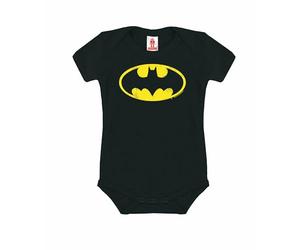 Logoshirt® DC Comics - Batman Logo I Baby Body - Tutina neonata I Nero I Design Originale Concesso su Licenza, Taglia 62-68
