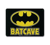 Logoshirt®️ DC Comics I Batman I Batcave I Targa in Latta I retrò I Lavagna Magnetica I Piccola I 21x15 cm I DIN A5