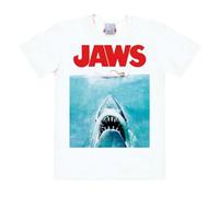 Logoshirt - Film - Lo Squalo - T-Shirt Uomo - Quasi Bianco - Design Originale Concesso su Licenza, Taglia L