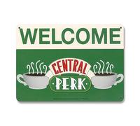 Logoshirt®️ Friends I Central Perk I Welcome I Targa in Latta I retrò I Lavagna Magnetica I Piccola I 21x15 cm I DIN A5