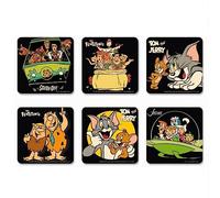 Logoshirt® Hanna-Barbera I Cartoons I Set di 6 I Sottobicchieri I Coaster I Sughero I 10x10cm I Stampa Resistente I Disegno Originale su Licenza