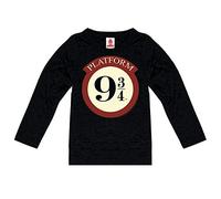 Logoshirt®️ Harry Potter I Hogwarts Express I Binario 9 3/4 I Logo I Maglietta I T-Shirt Stampate I Bambini I Ragazzo I Manica Lunga I Nero I Design Originale su Licenza I Taglia 110-12 Anni