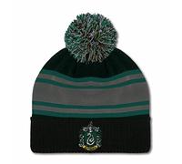 Logoshirt®️ - Harry Potter - Serpeverde Logo - Berretto Pompom - Donna e Uomo - Ricamati - Nero/Grigio/Verde