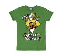Logoshirt® Looney Tunes I Speedy Gonzales I Arriba Andale I Maglietta I T-Shirt Stampate I Donna e Uomo I Verde I Design Originale su Licenza I Taglia M
