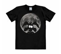 Logoshirt® Looney Tunes I Willy Il Coyote I Luna I Maglietta Stampata I Donna e Uomo I Nero I Design Originale su Licenza I Taglia M