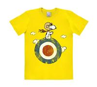 Logoshirt® Peanuts I Snoopy I Pilota I Target I Maglietta I T-Shirt Stampate I Donna e Uomo I Giallo I Design Originale su Licenza I Taglia M
