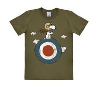 Logoshirt® Peanuts I Snoopy I Pilota I Target I Maglietta I T-Shirt Stampate I Donna e Uomo I Verde I Design Originale su Licenza I Taglia 4XL