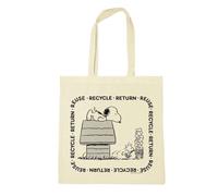 Logoshirt® Peanuts I Snoopy & Woodstock I Reuse, Recycle, Return I Borsa in cotone I Stampata I Manici lunghi I naturale I Design originale su licenza